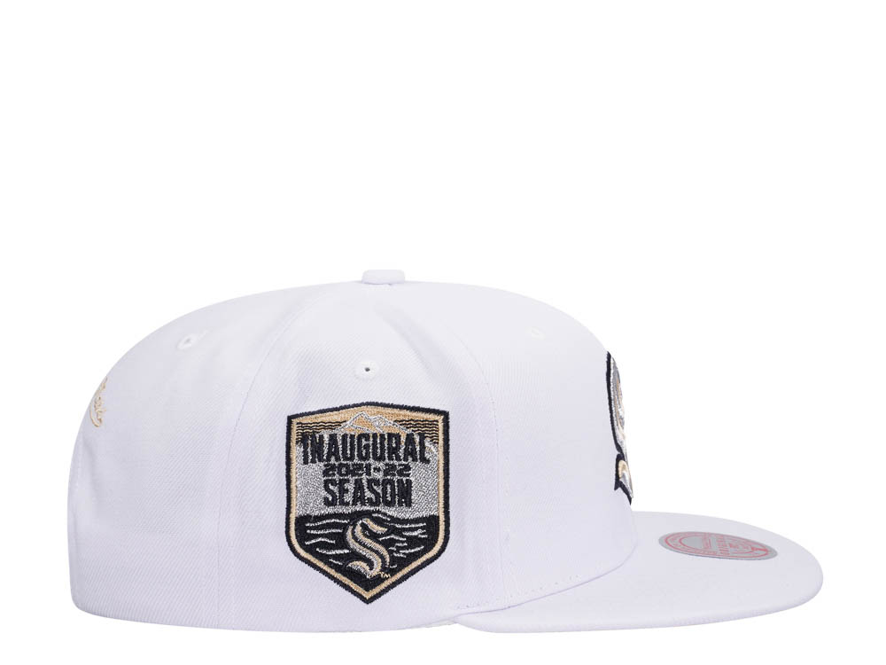 Mitchell & Ness Seattle Kraken Inaugural Season 2021-22 Winter White Snapback Gorra