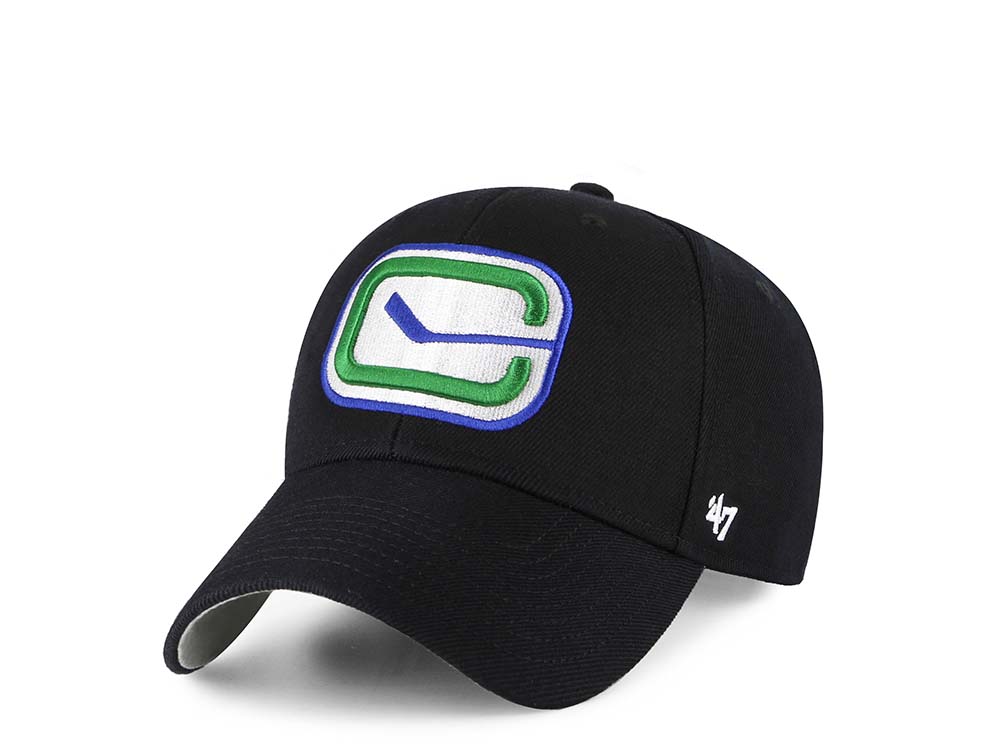 47Brand Vancouver Canucks Classic Black Strapback Gorra