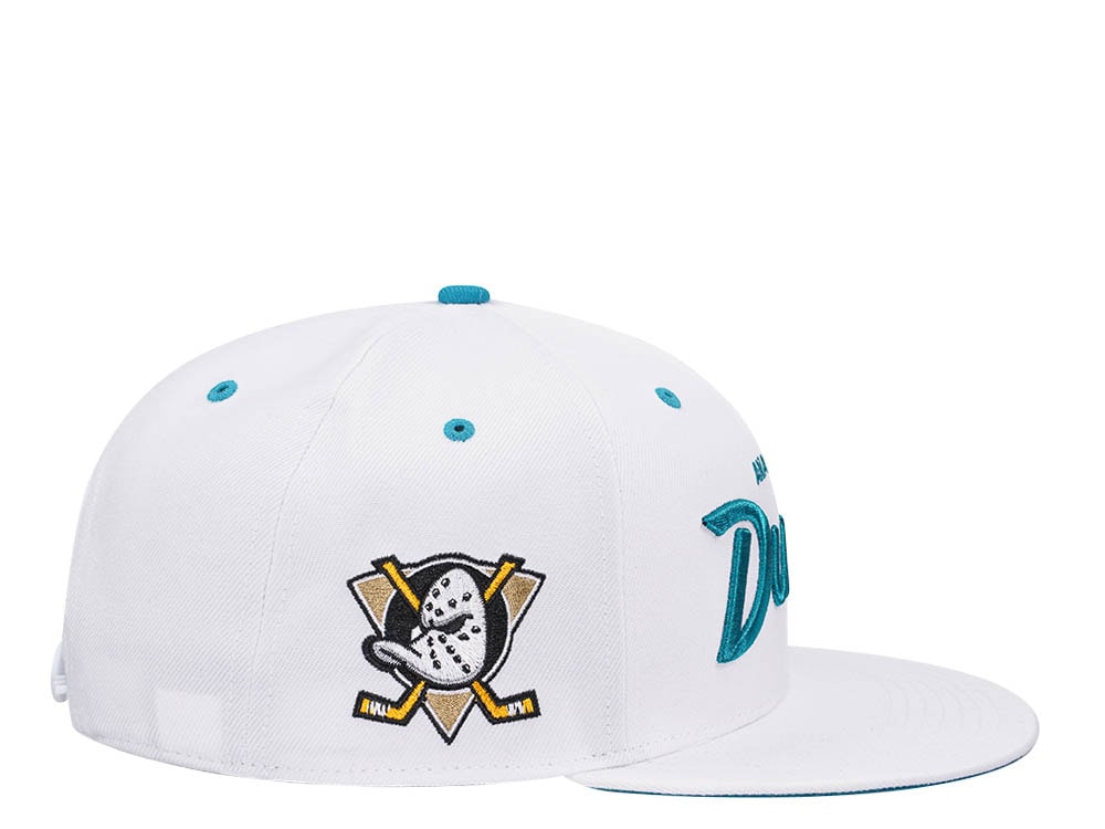 47Brand Anaheim Ducks White Crosstown Script Captain MVP Snapback Gorra