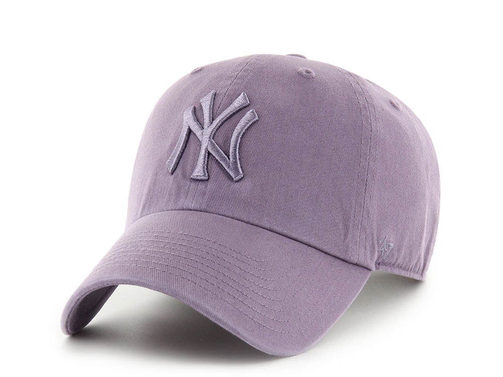 47 Brand New York Yankees Iris Purple Clean Up Strapback Gorra