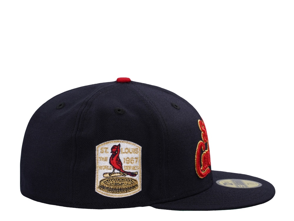 New Era St. Louis Cardinals World Series 1967 Script Wool Navy Throwback Edition 59Fifty Fitted Gorra