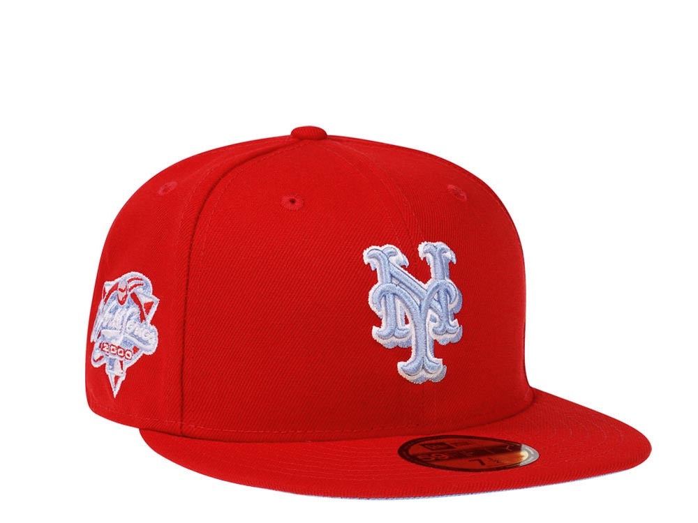 New Era New York Mets World Series 2000 Red Glacier Blue Edition 59Fifty Fitted Gorra
