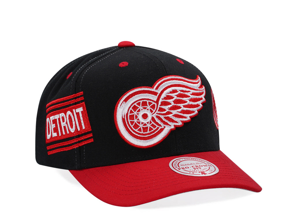 Mitchell & Ness Detroit Red Wings Vintage Logo Pro Crown Fit Snapback Gorra