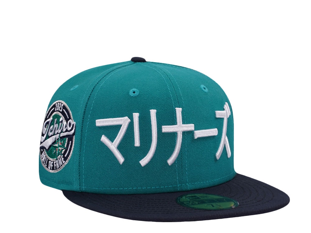 New Era Seattle Mariners Ichiro Hall of Fame Teal Two Tone Edition 59Fifty Fitted Gorra