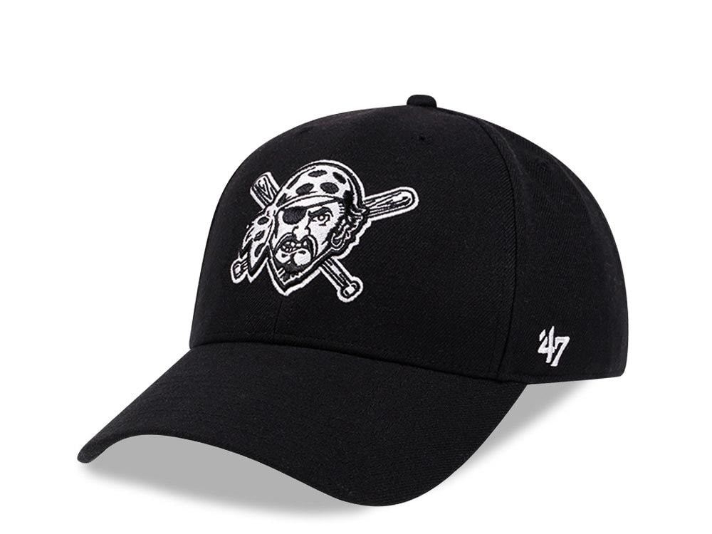47Brand Pittsburgh Pirates Black and White Classic Snapback Gorra