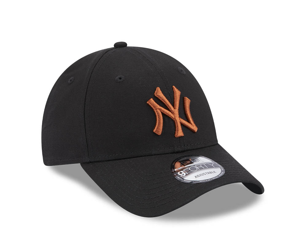 New Era New York Yankees League Essential Black 9Forty Strapback Gorra