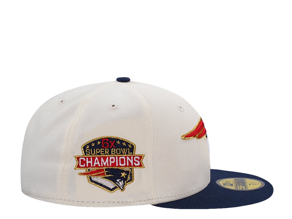 New Era New England Patriots 6x Champions Chrome Two Tone Edition 59Fifty Fitted Gorra