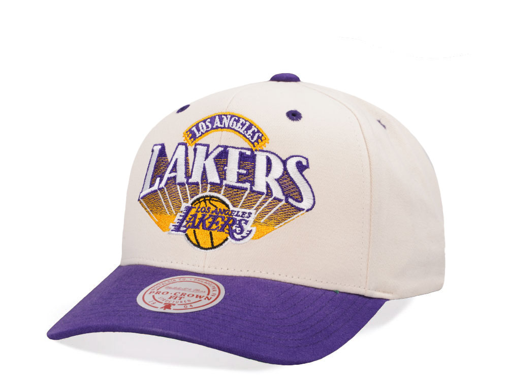 Mitchell & Ness Los Angeles Lakers Horizon Two Tone Pro Crown Fit Snapback Gorra