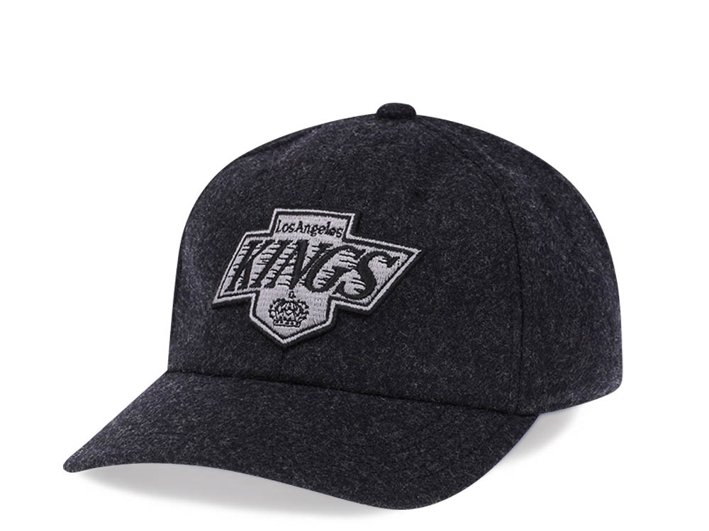 American Needle Los Angeles Kings Black Curved Archive Wool Strapback Gorra