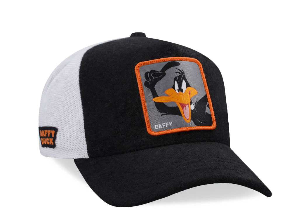 Capslab Looney Tunes Daffy Duck Black Trucker Snapback Gorra