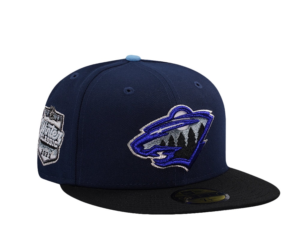 New Era Minnesota Wild Winter Classic 2022 Ocean Blue Two Tone Edition 59Fifty Fitted Gorra