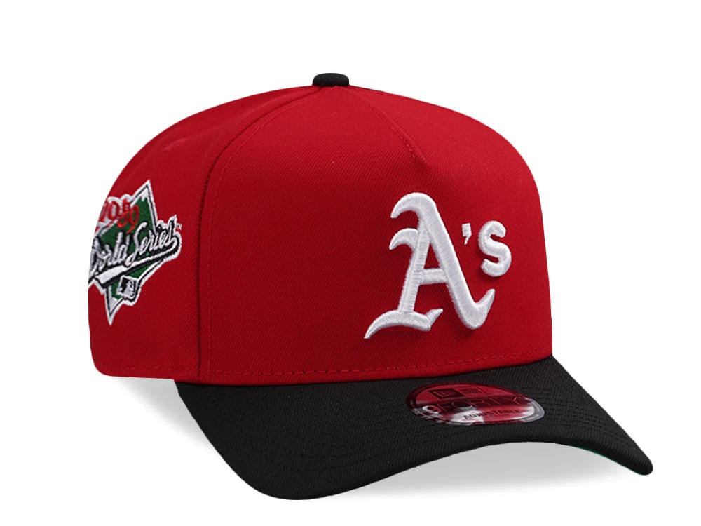 New Era Oakland Athletics World Series 1989 Scarlet Two Tone Edition 9Forty A Frame Snapback Gorra
