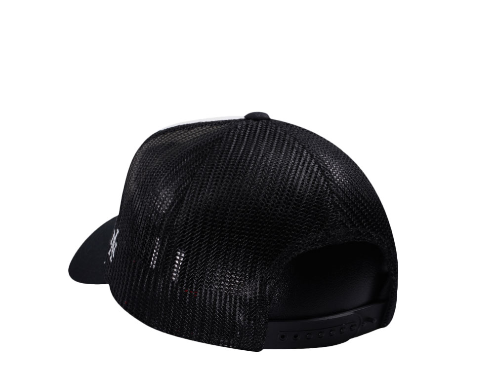 American Needle Miller High Life White And Black Valin Edition Trucker Snapback Gorra