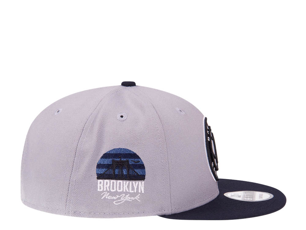 New Era Brooklyn Nets Bridge Gray Navy Edition 9Fifty Snapback Gorra