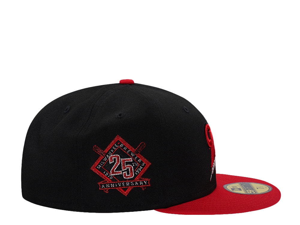 New Era Milwaukee Brewers 25th Anniversary Black Two Tone Edition 59Fifty Fitted Gorra