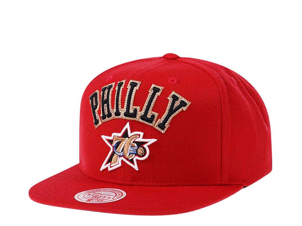 Mitchell & Ness Philadelphia 76ers HWC Zig Zag Satin Undervisor Snapback Gorra