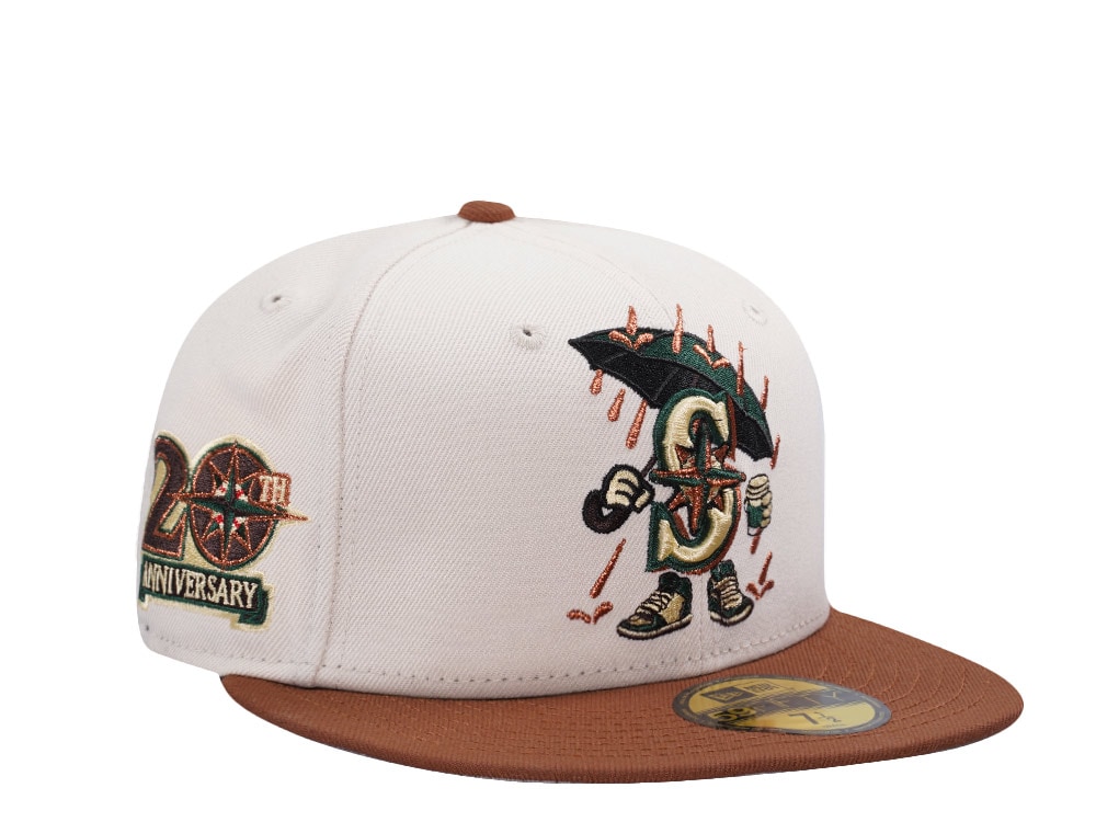 New Era Seattle Mariners 20th Anniversary Cream Two Tone Edition 59Fifty Fitted Gorra