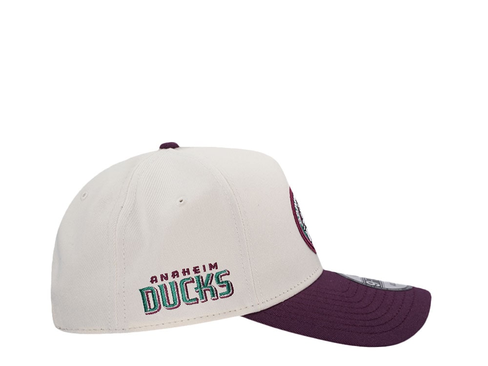 New Era Anaheim Ducks Circle Logo Chrome Two Tone Edition 9Forty A Frame Snapback Gorra