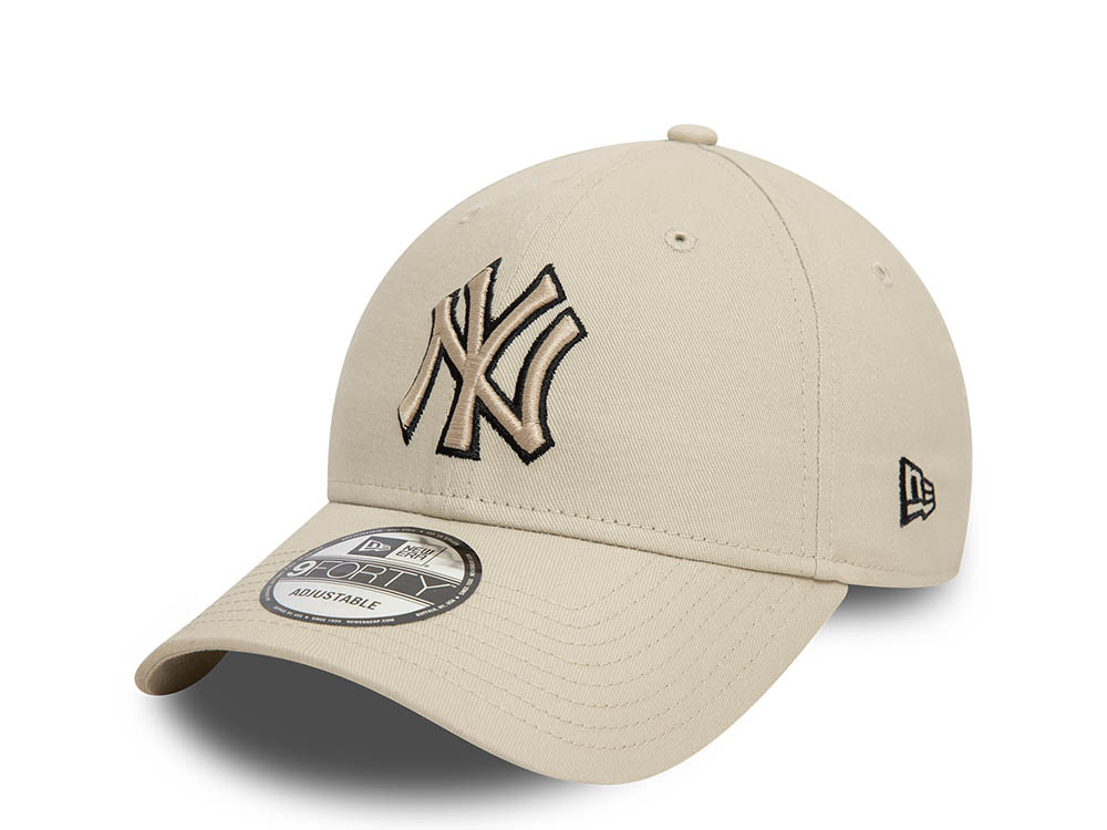 New Era New York Yankees Team Outline White 9Forty Strapback Gorra