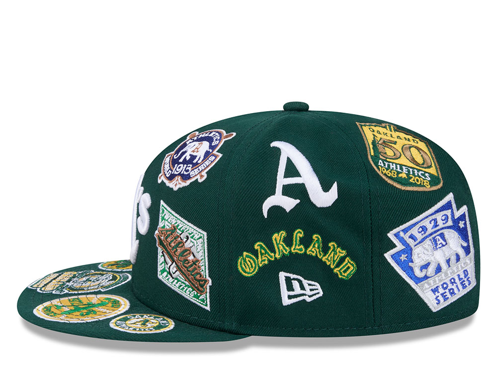 New Era Oakland Athletics All Over Green Edition 59Fifty Fitted Gorra