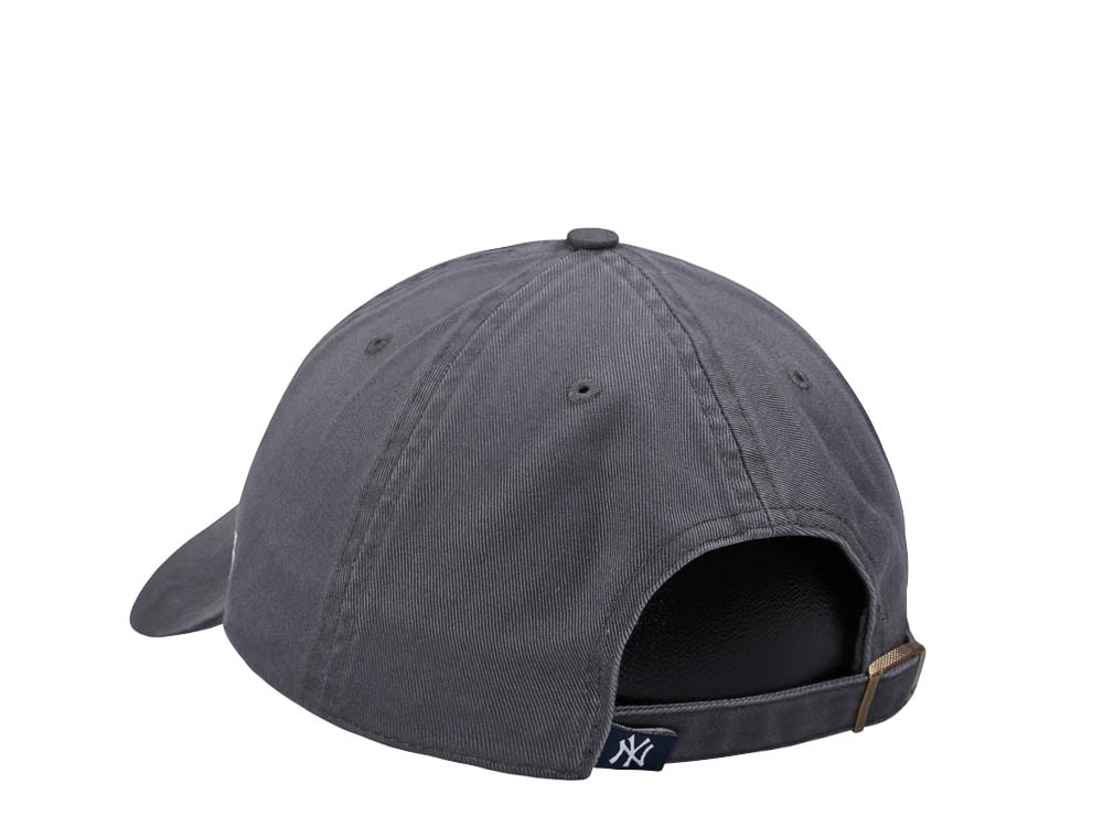 47Brand New York Yankees Charcoal Clean Up Strapback Gorra