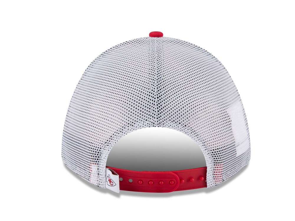 New Era Kansas City Chiefs Official Team Color Edition 9Forty M Crown A Frame Trucker Snapback Gorra