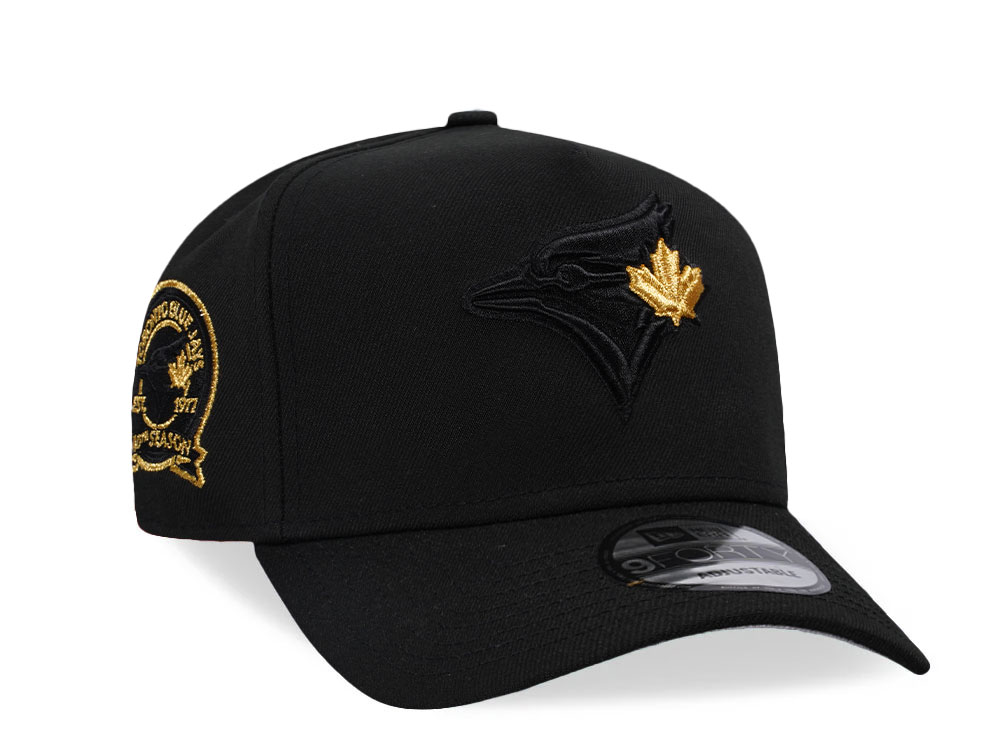 New Era Toronto Blue Jays 40th Season Black Gold 9Forty A Frame Snapback Gorra