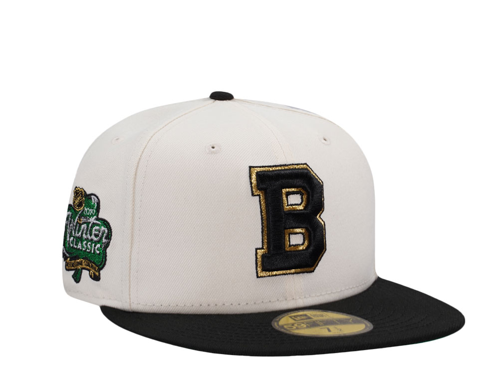 New Era Boston Bruins Winterclassic 2019 Chrome Two Tone Throwback Edition 59Fifty Fitted Gorra