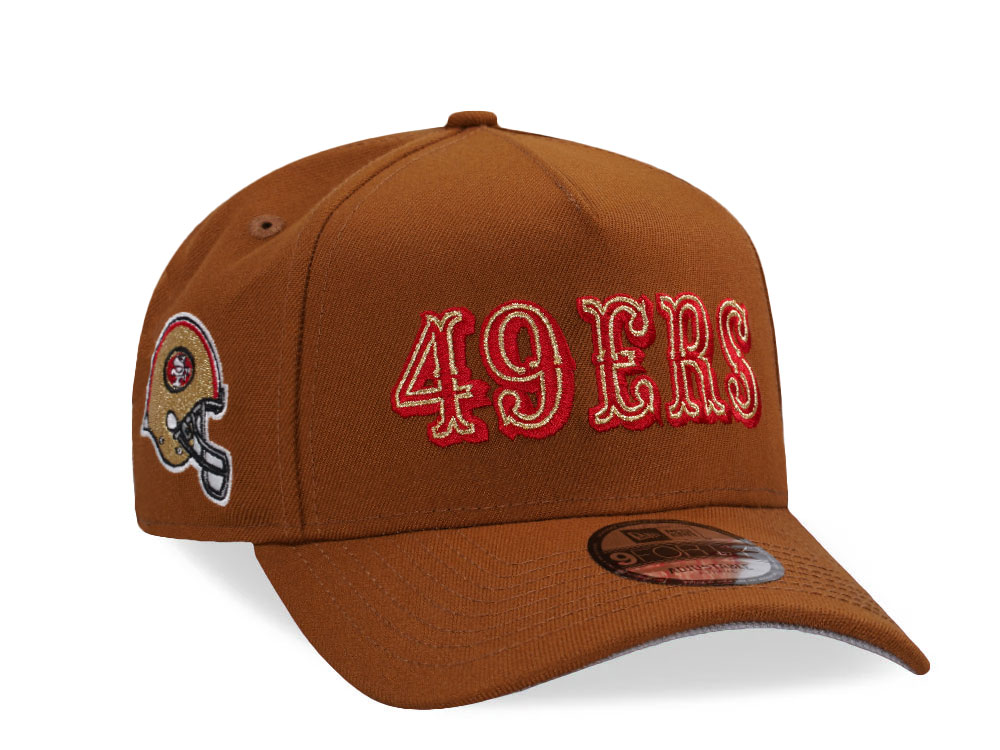 New Era San Francisco 49ers 60th Anniversary Bourbon Prime Edition 9Forty A Frame Snapback Gorra