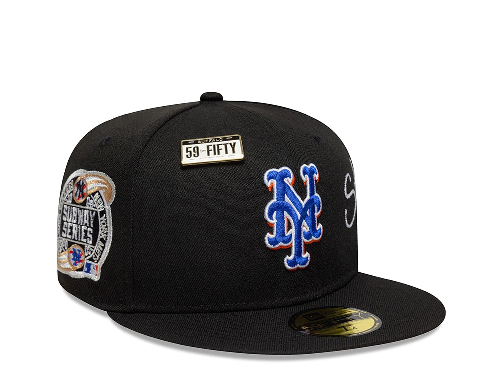New Era New York Mets Subway Series Multi Patch Black Prime Edition 59Fifty Fitted Gorra