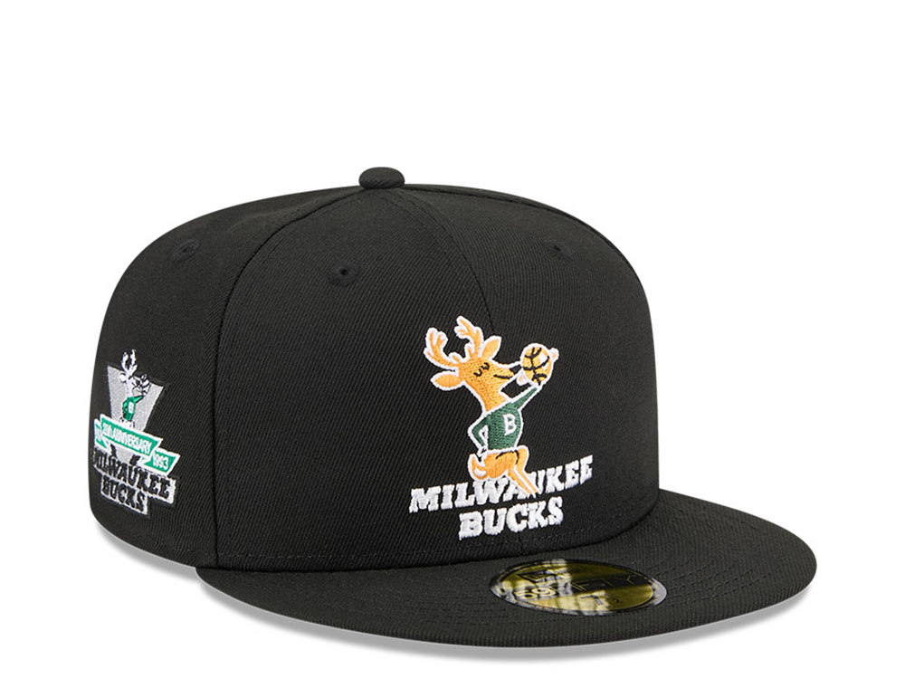 New Era Milwaukee Bucks HWC 20th Anniversary Black 59Fifty Fitted Gorra