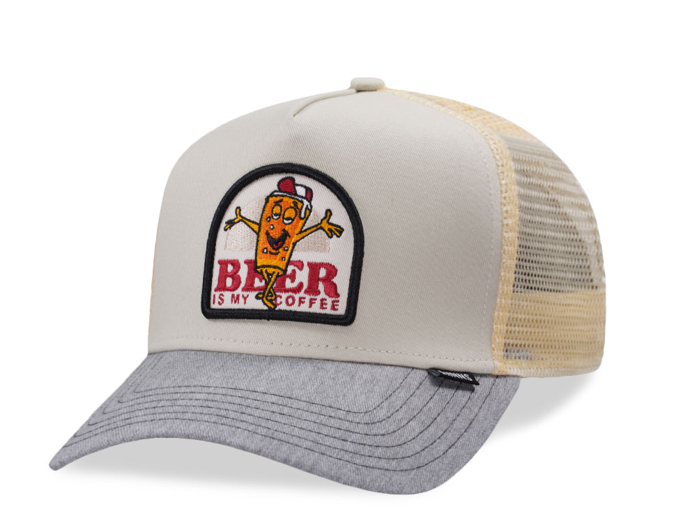 Djinns HFT Beer Is My Coffee Beige Trucker Snapback Gorra
