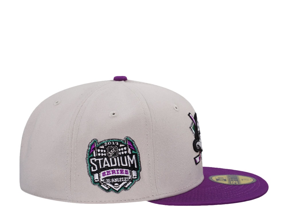 New Era Anaheim Ducks Stadium Series 2014 Stone Grape Two Tone Edition 59Fifty Fitted Gorra