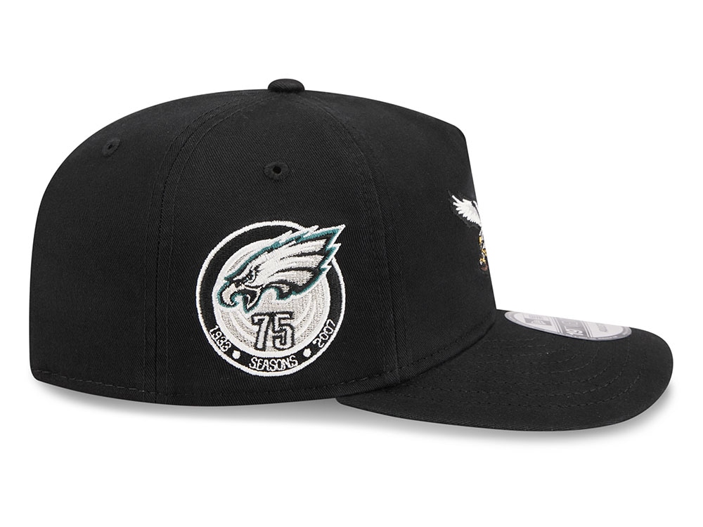 New Era Philadelphia Eagles 75 Seasons Championship Black Edition 19Twenty Snapback Gorra