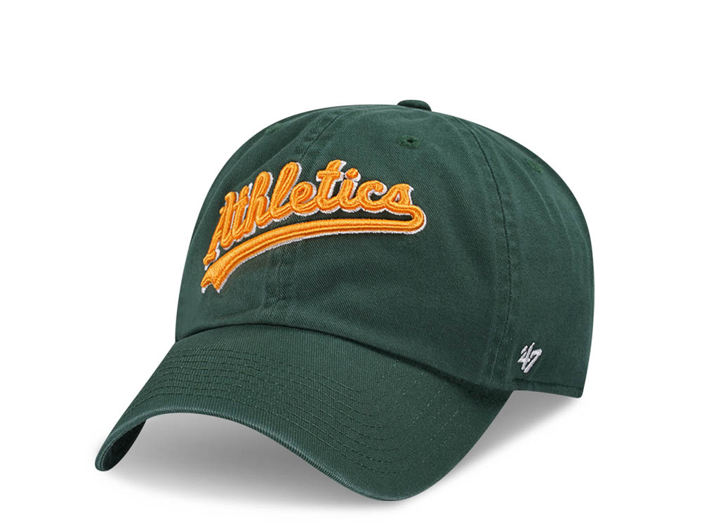 47Brand Oakland Athletics Dark Green Clean Up Strapback Gorra
