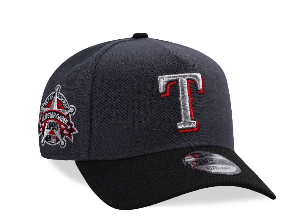 New Era Texas Rangers All Star Game 1995 Dark Gray Two Tone Edition 9Forty A Frame Snapback Gorra