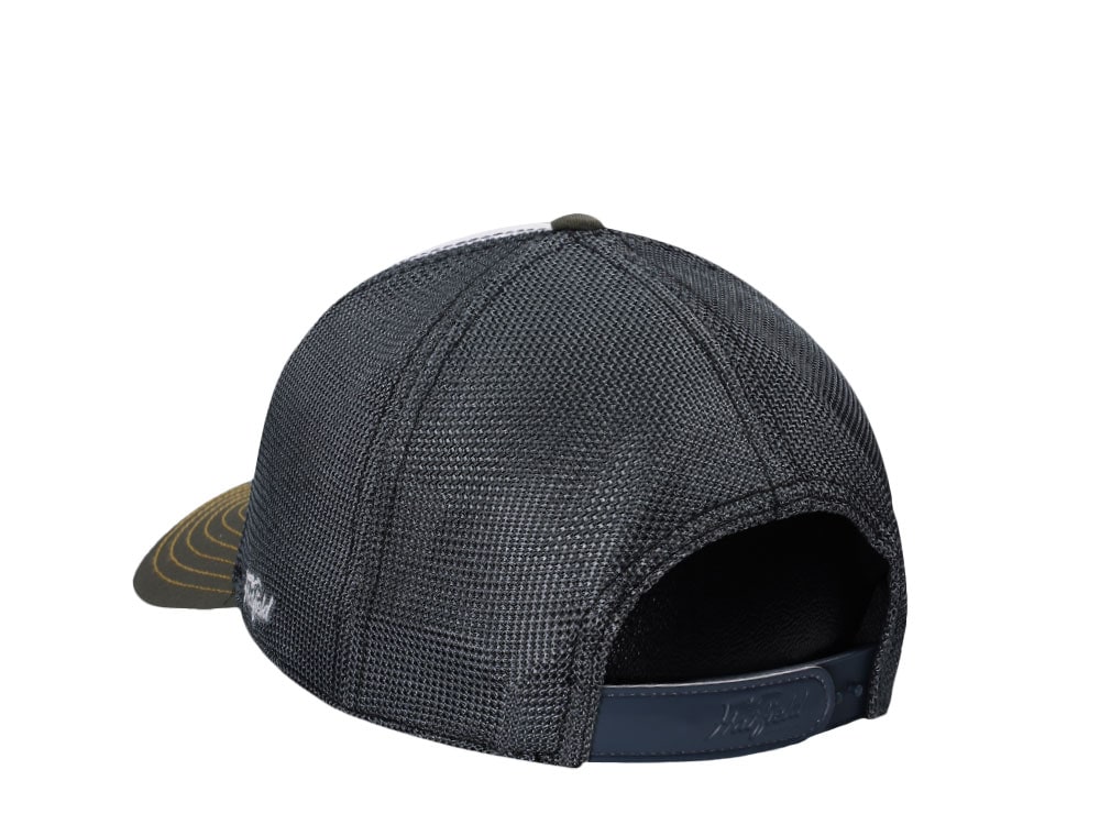 Hatfield Sunset White Dark Green Trucker Snapback Gorra