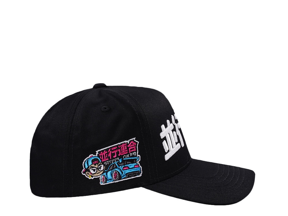Parallel Union Japan Street Racing Kanji Script Black Prime Edition Snapback Gorra