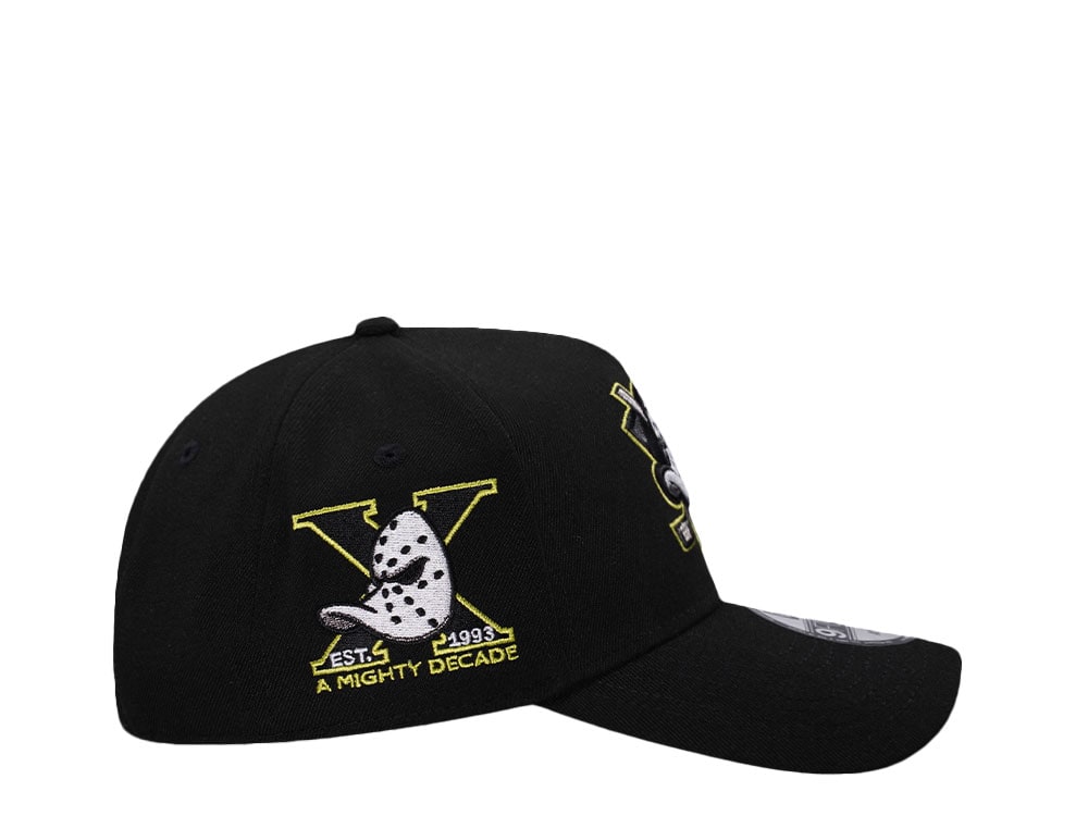 New Era Anaheim Ducks 10th Anniversary Neon Black Prime Edition 9Forty A Frame Snapback Gorra