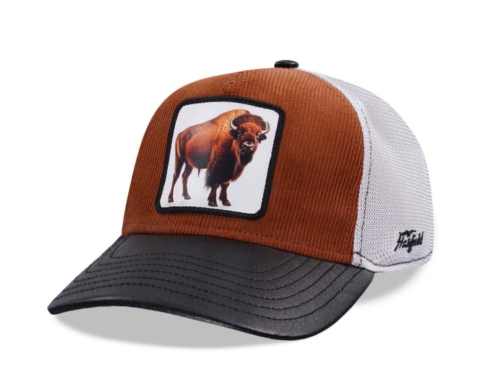 Hatfield Bison Brown White Trucker Snapback Gorra
