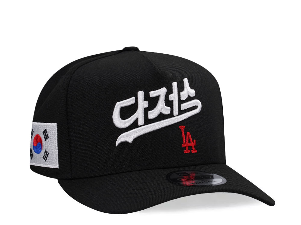 New Era Los Angeles Dodgers Korean Script Black Prime Edition 9Fifty A Frame Snapback Gorra