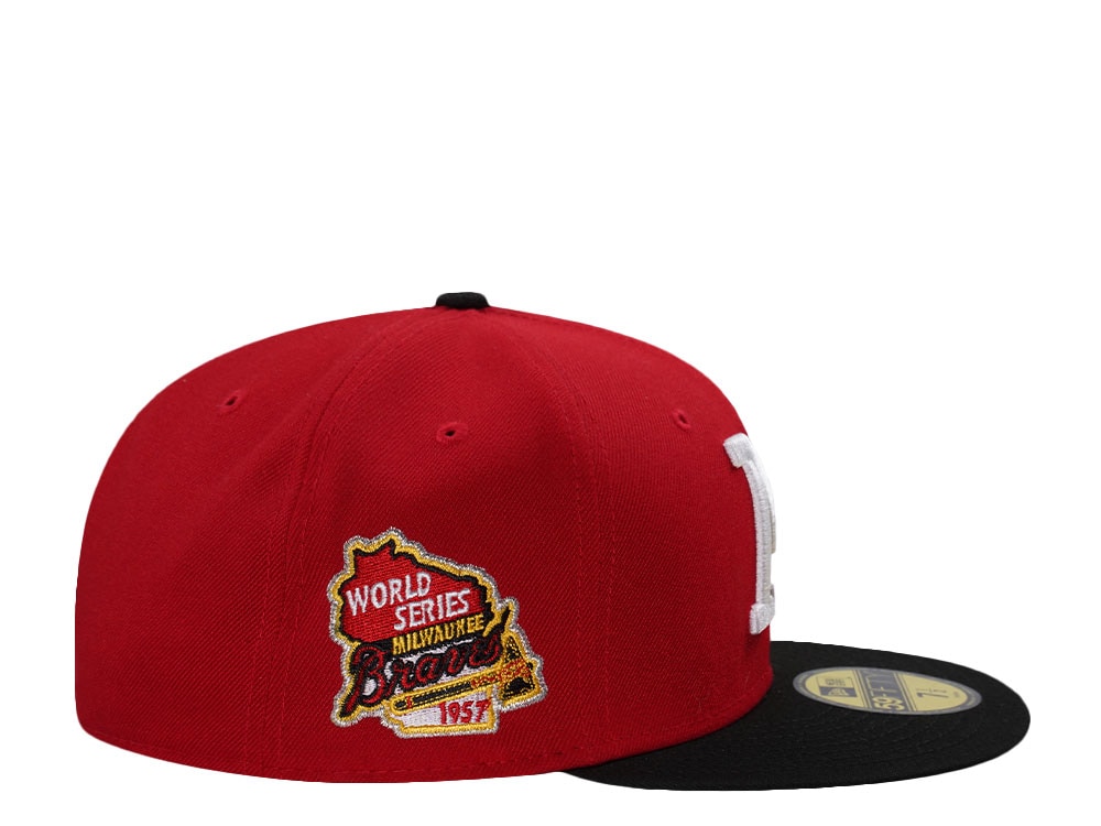 New Era Milwaukee Braves World Series 1957 Red Two Tone Edition 59Fifty Fitted Gorra