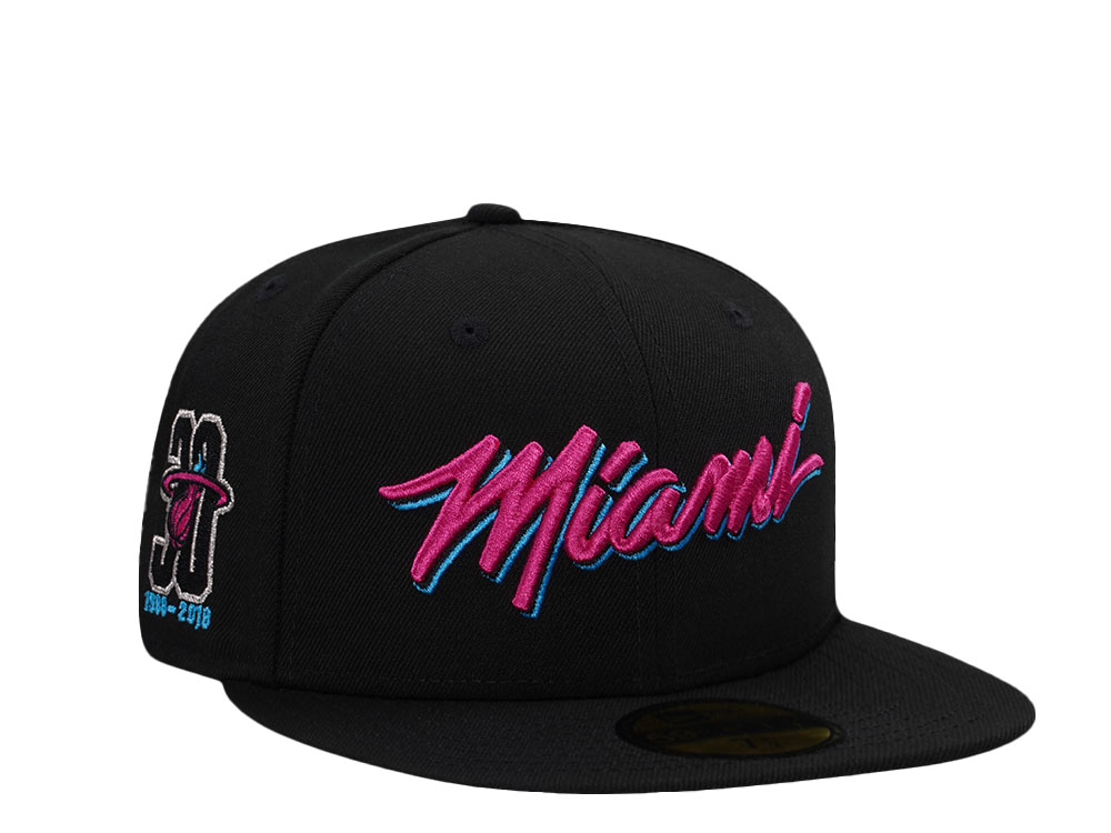 New Era Miami Heat 30th Anniversary Black Prime Edition 59Fifty Fitted Gorra