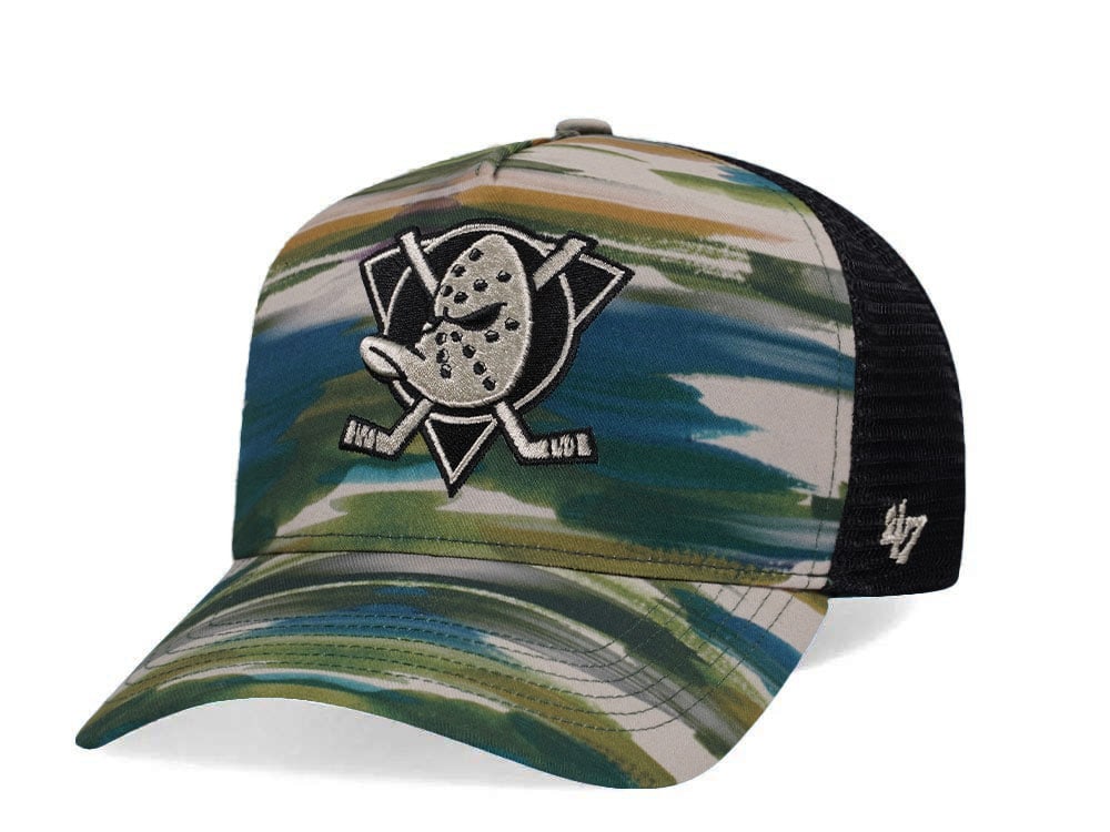 47Brand Anaheim Ducks Fisherman Camo A Frame Trucker Snapback Gorra
