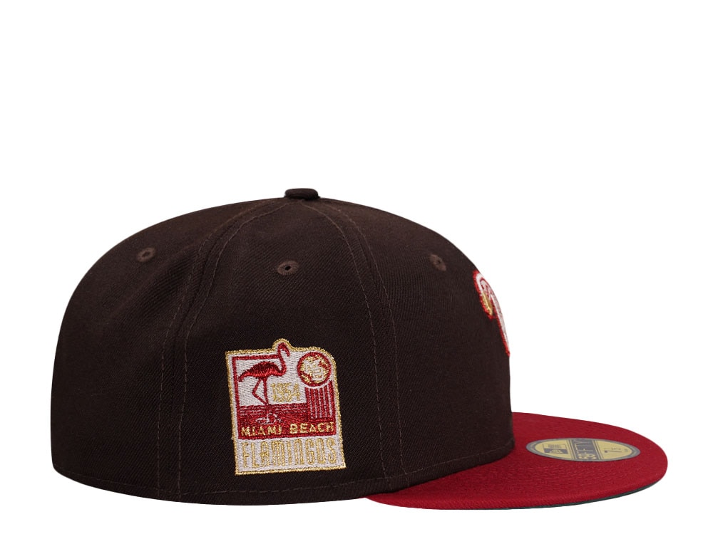 New Era Miami Beach Flamingos Burnt Two Tone Edition 59Fifty Fitted Gorra