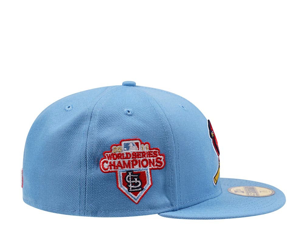 New Era St. Louis Cardinals World Series Champions 2011 Sky Blue and Red Edition 59Fifty Fitted Gorra