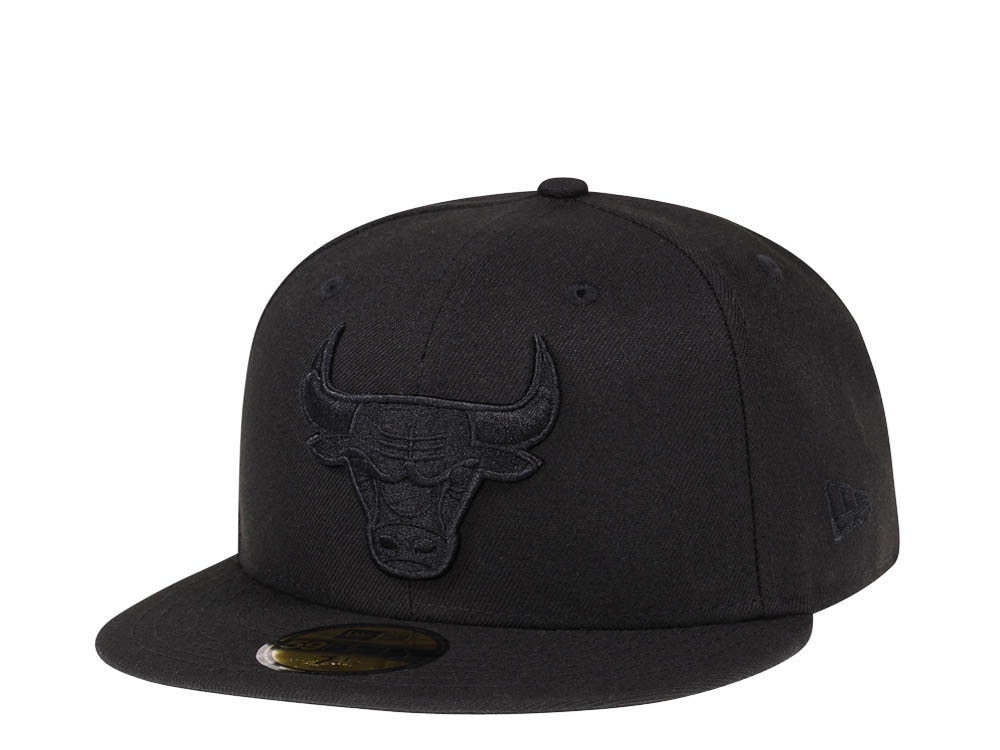 New Era Chicago Bulls Black All Black Classic Edition 59Fifty Fitted Gorra