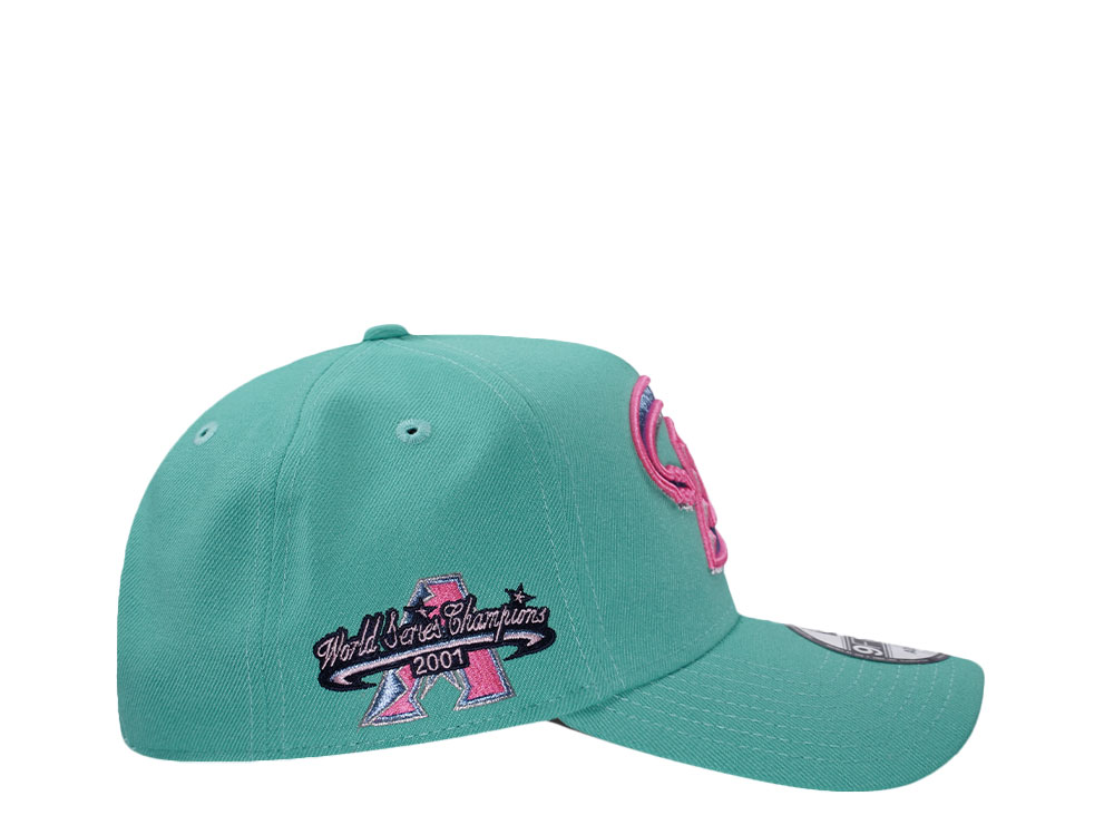 New Era Arizona Diamondbacks World Series Champions 2001 Candy Mint Prime Edition 9Forty A Frame Snapback Gorra