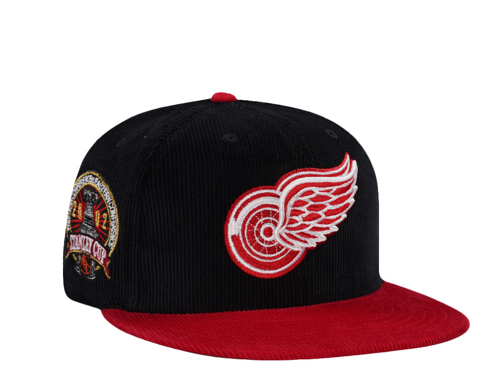 New Era Detroit Red Wings Stanley Cup 2002 Black Corduroy Two Tone Edition 59Fifty Fitted Gorra