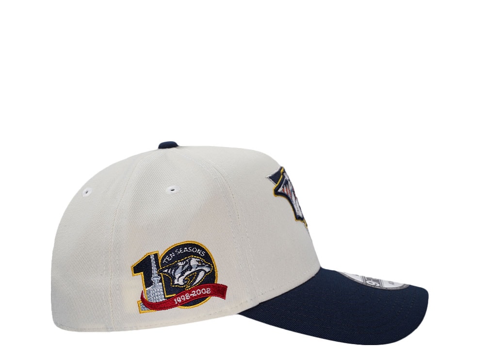 New Era Nashville Predators 10 Seasons Chrome Two Tone Edition 9Forty A Frame Snapback Gorra